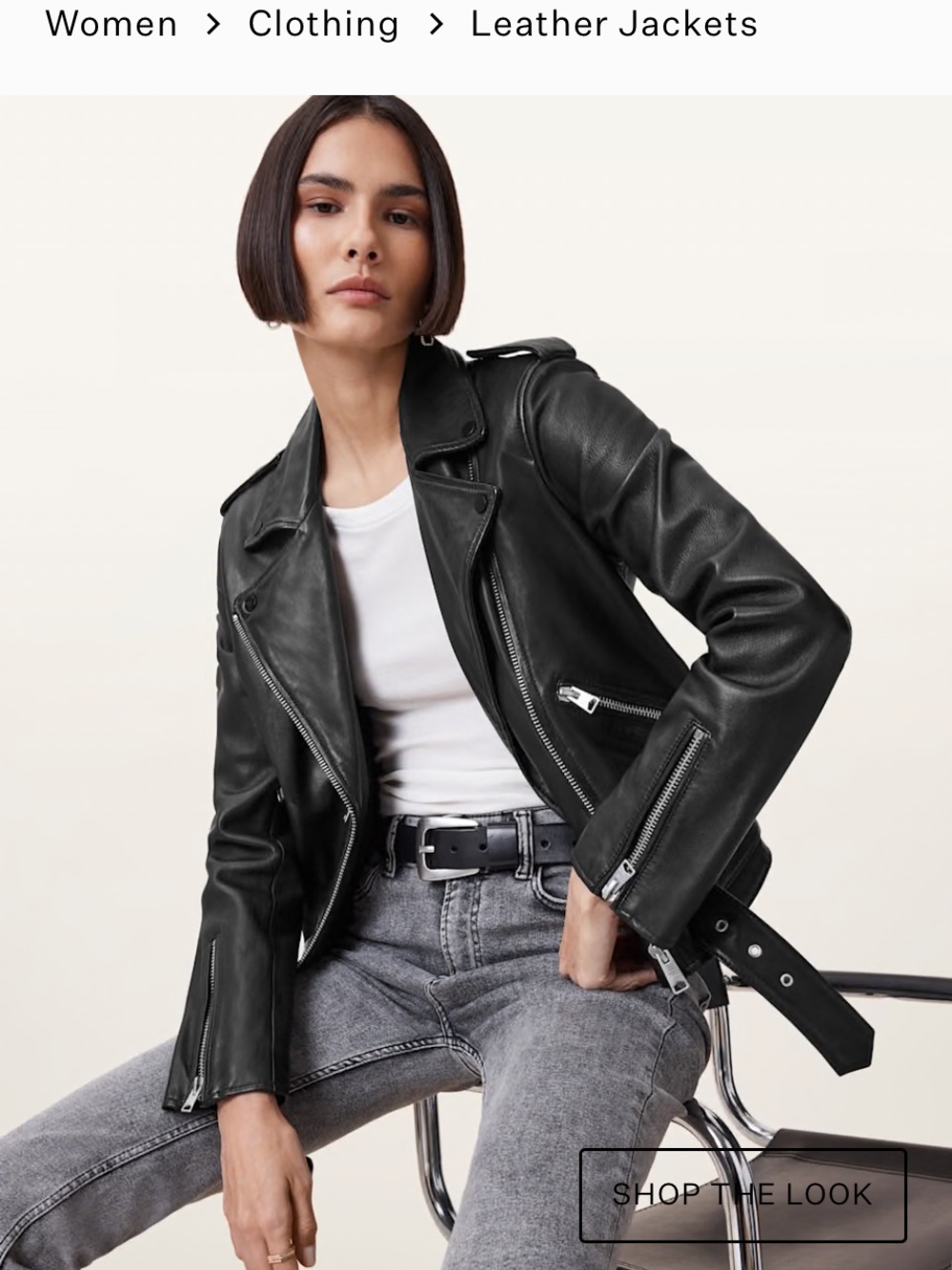 BALFERN LEATHER BIKER JACKET